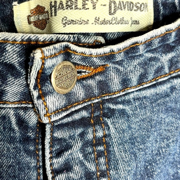 Harley Davidson women’s medium wash denim boot cut jeans size 10p Biker Blue - Picture 1 of 5
